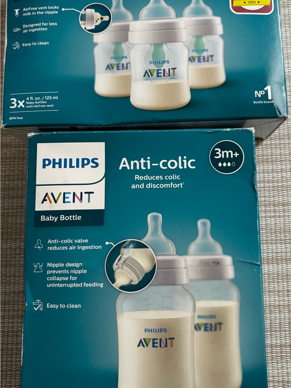 Philips Avent Anti-Colic Baby Bottles Teal & White